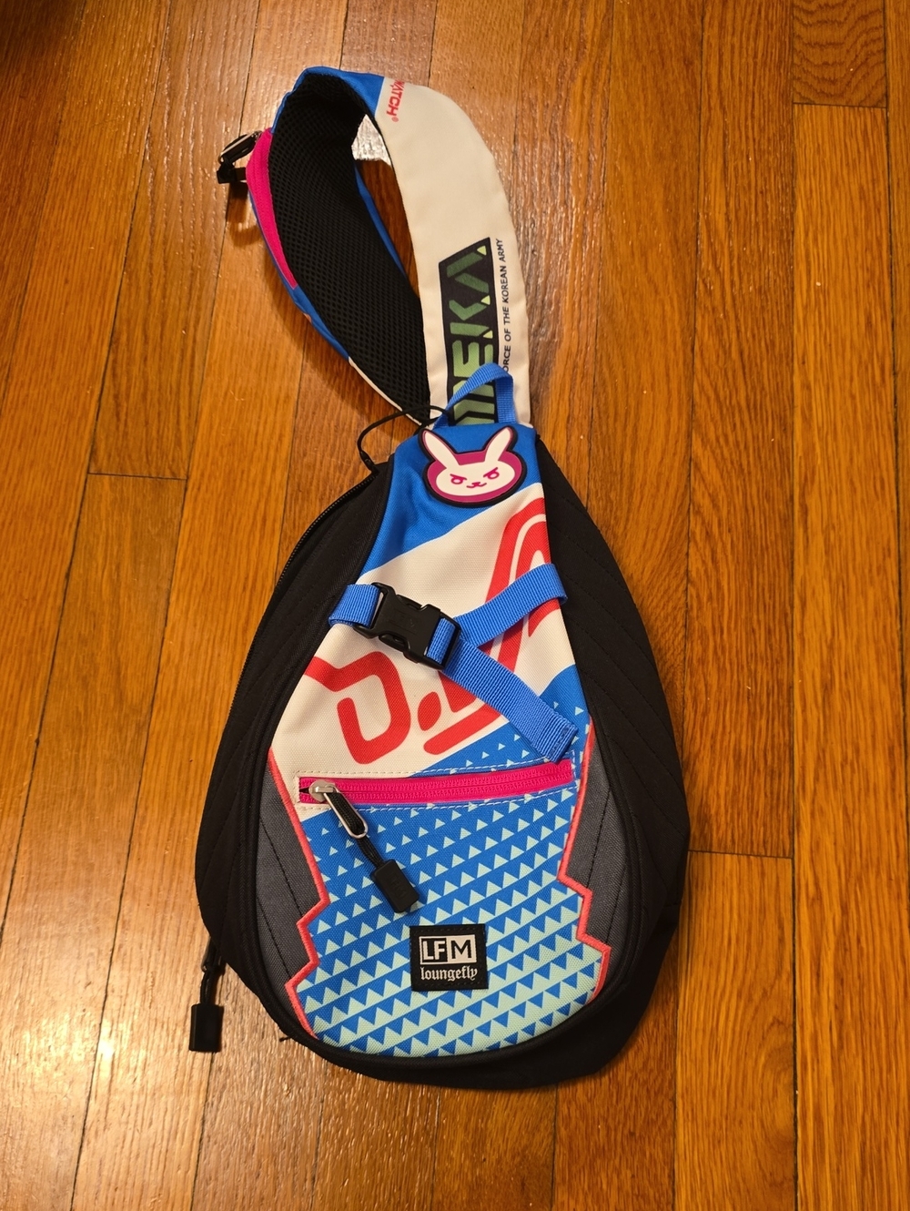 Brand New Never Used. Loungefly D.va Overwatch Sling Backpack Limited Edition!